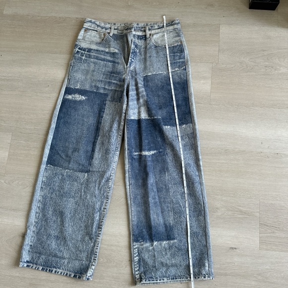 Inflation printed patchwork denim jeans - Picture 5 of 8